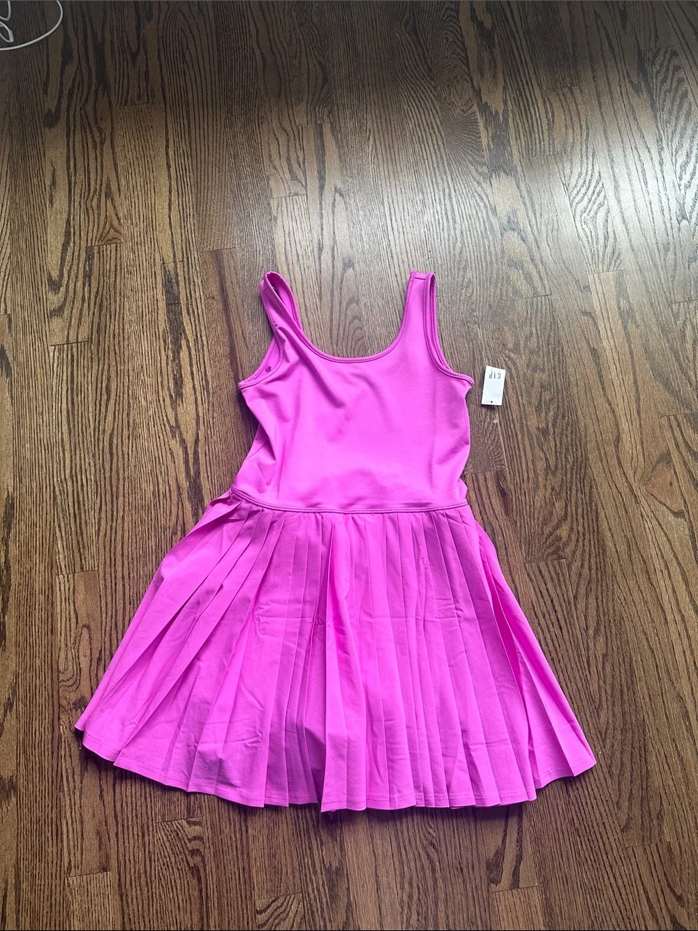 NWT Gap Bright Fuchsia Pleated Tank Dress